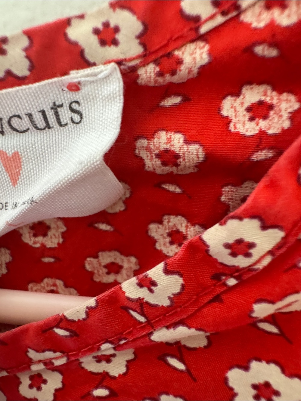Crewcuts Red Floral Ruffle Blouse - Picture 2 of 3